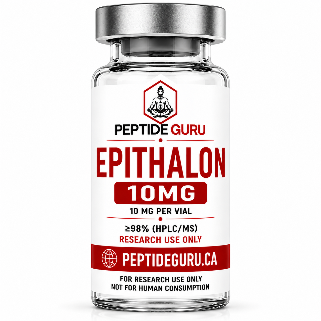 Epithalon 10mg — labelled vial of Epithalon (Epitalon), 10mg / vial, for laboratory research use only